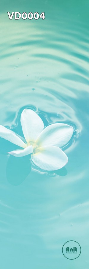 طرح گل سفید رادیاتور شیشه ای
