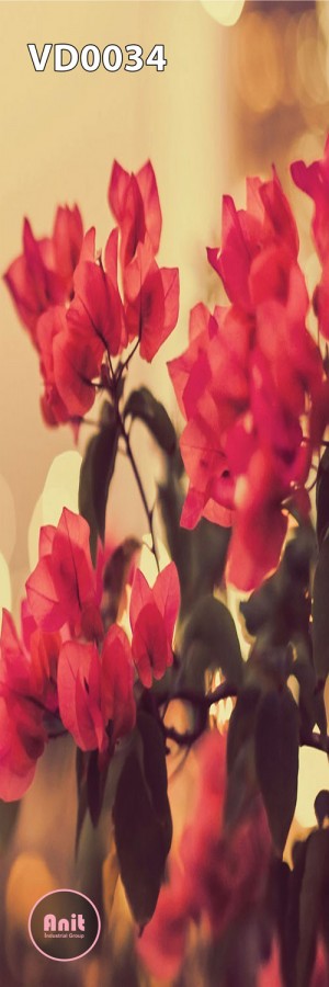 طرح گل قرمز رادیاتور عمودی