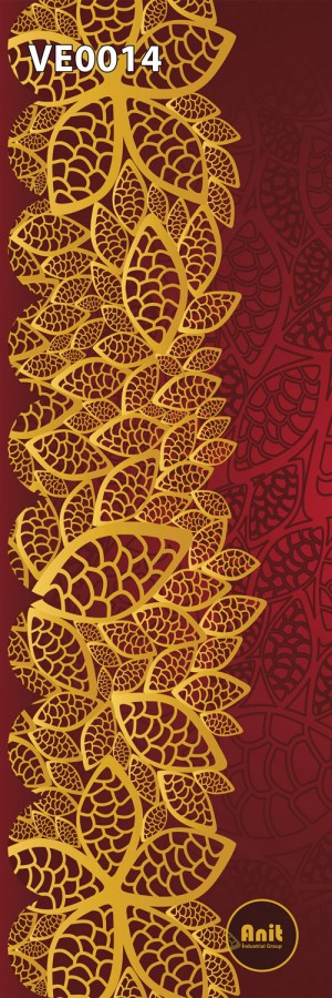 طرح شیشه رادیاتور گل طلایی